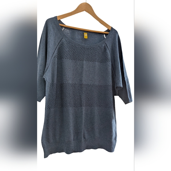 Lole Sweaters - Lole Scoop Neck Lightweight Knit Sweater in Slate Blue